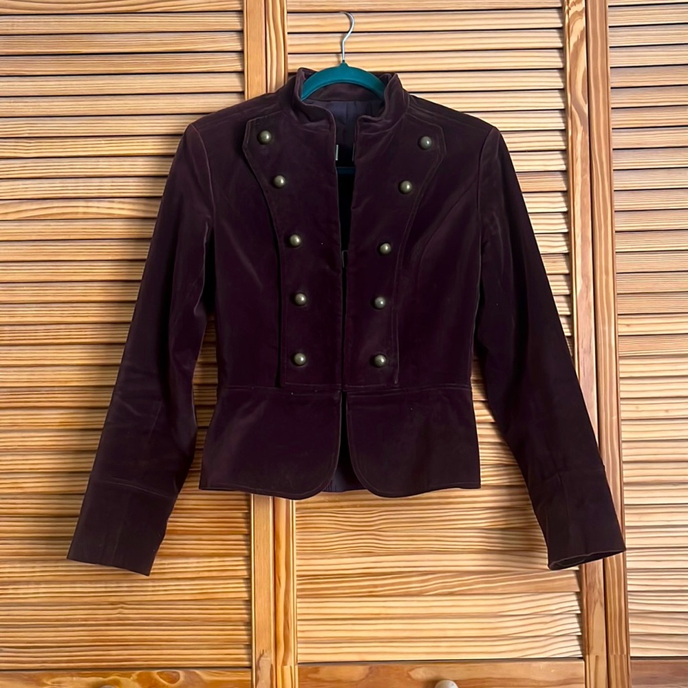 Vintage velvet military blazer